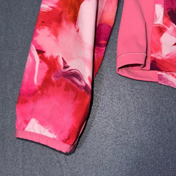 Athleta Womens Medium Pink Run With It Full Zip Long Sleeve Jacket Pockets - Picture 6 of 14